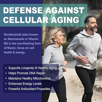 NEVISS Nicotinamide 500mg Gummies, Niacinamide Supplement with Collagen Peptides, (Flush Free Niacin) Vitamin B3 Niacinamide for Anti-Aging, NAD+ Levels, Longevity, Focus & Brain, Sugar Free, 60Cts