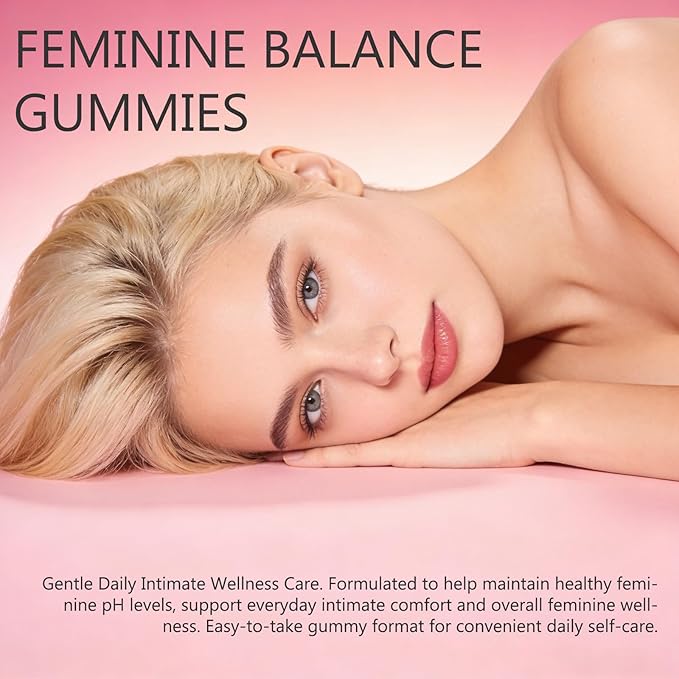 Feminine Balance Probiotic Gummies for Women - with Hawaiian Pineapple, pH Balance Support, Healthy Odor & Flora, Vaginal & Immune Health, Vegan Dietary Supplement - 60 Gummies (1)