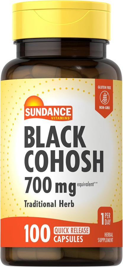 Sundance Black Cohosh | 100 Quick Release Capsules | Traditional Herb | Non-GMO and Gluten Free Supplement