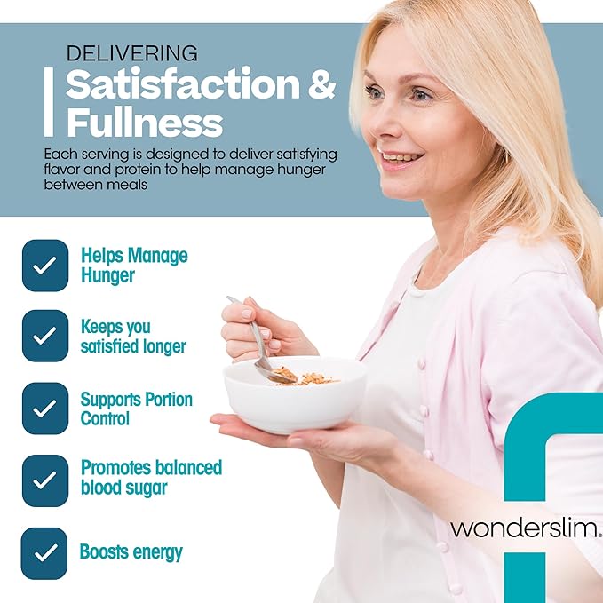 Wonderslim Instant Protein Oatmeal, Apple & Cinnamon, Gluten Free, Low Carb (7ct)