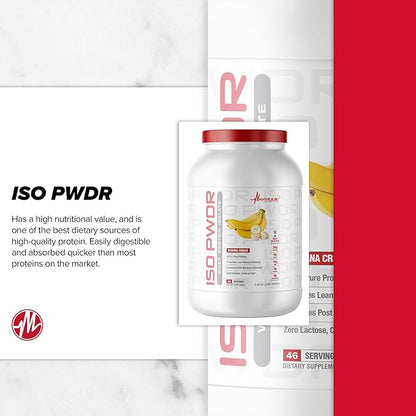 Metabolic Nutrition Whey Protein Isolate ISO PWDR Strawberry Cream, 3.04lb, 23 Servings, 26g Protein, Fast Digesting, Zero Carbs, Delicious Flavor, Very Low Carbs & Fat, Zero Lactose
