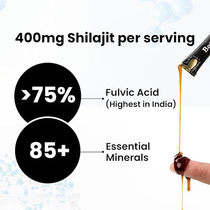 Better Alt Pure Himalayan Shilajit Sticks with Organic Honey, Saffron | Easy to Consume Shilajit| 30 Sticks for Energy Boost & Immune Support, 85+ Trace Minerals, 75%+ Fulvic Acid