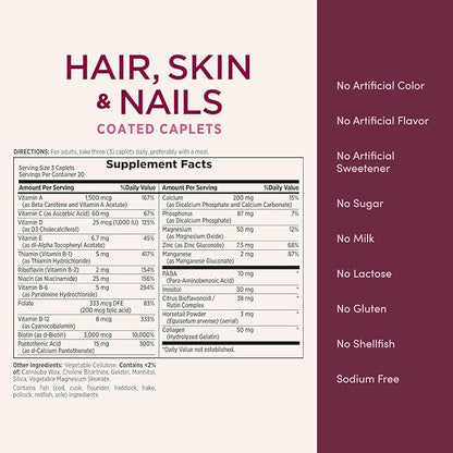 Nature's Bounty Hair, Skin and Nails Formula, 60-Count