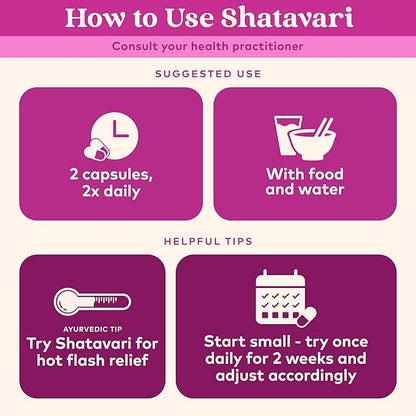 ORGANIC INDIA Shatavari Herbal Supplement - Supports Hormonal Balance, Immune and Inflammatory Response, Vegan, Gluten-Free, USDA Organic, Supports Reproductive Health - 90 Capsules