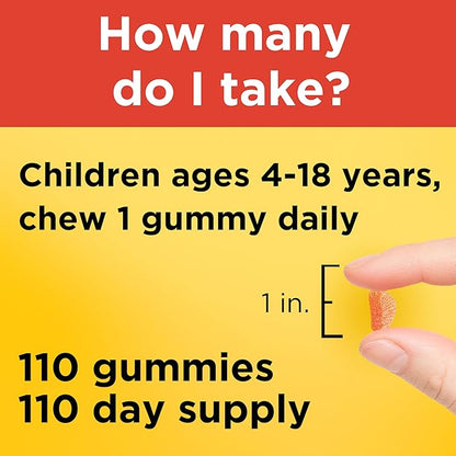 Nature Made Kids First Vitamin C Gummies for Kids, Dietary Supplement for Immune Support, 110 Gummies, 110 Day Supply