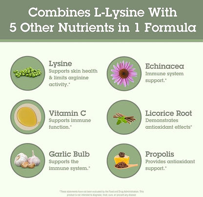 Quantum Health Super Lysine+ / Advanced Formula Lysine+ Immune Support with Vitamin C, Echinacea, Licorice, Propolis, Odorless Garlic (180 Tablets), Packaging may vary