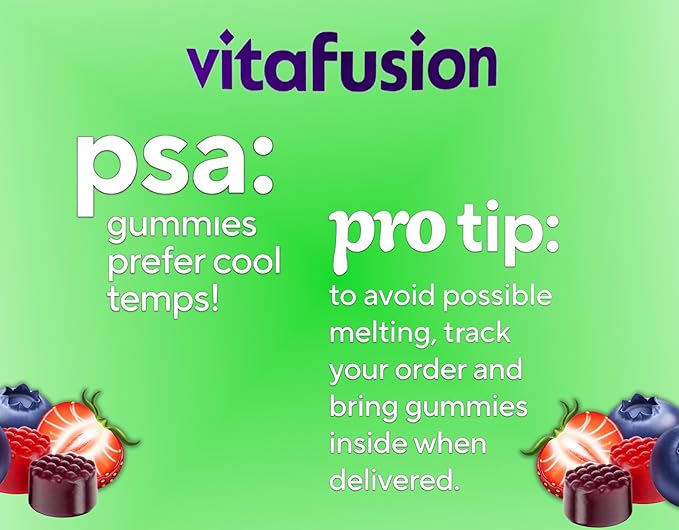 Vitafusion 150 Count with Vitamins A, C, D, E, B-6 and B-12 Womens Multivitamin Gummies, Berry Flavored Daily Vitamins for Women