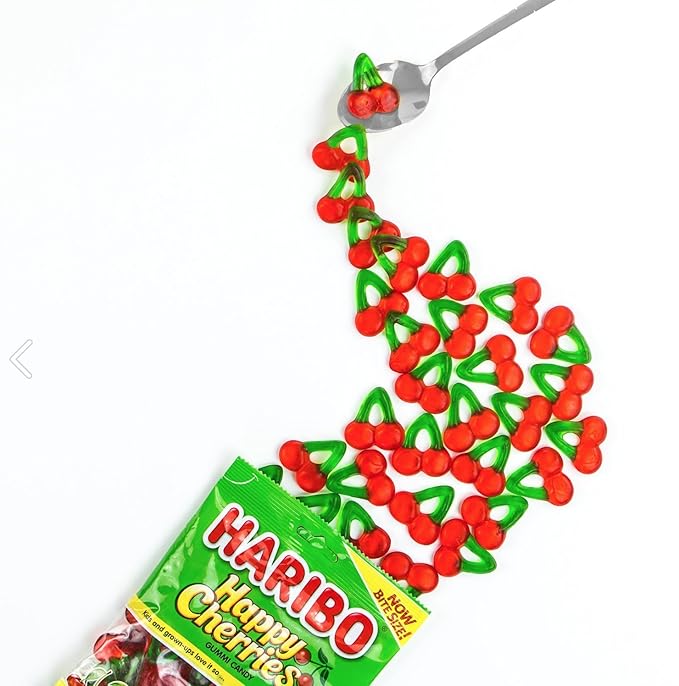 HARIBO Gummi Candy, Happy Cherries, 5 oz. Bag (Pack of 12)