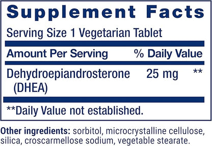 Life Extension DHEA 25 mg – Hormone Balance Supplement, Memory, Muscle Health, Bone Health, Men’s Health, Women’s Health, Gluten-Free, Non-GMO, Vegetarian, 100 Dissolve-in-Mouth Tablets