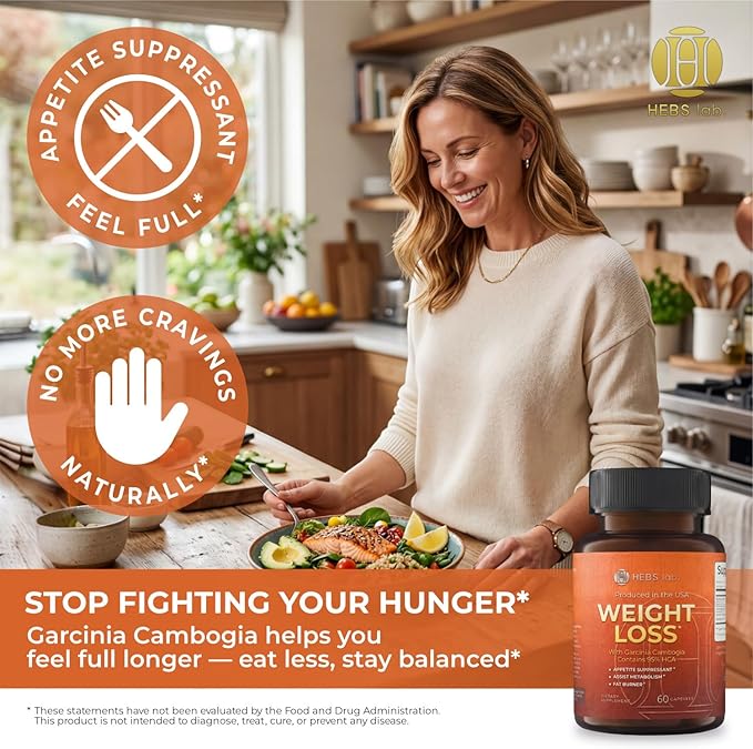 Weight Loss Pills for Women & Men – GLP-1 Support Diet Pills with Garcinia Cambogia - Effective Appetite Suppressant - Metabolism Booster – Belly Fat Burner for Men & Women - Made in the USA