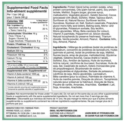 FITCRUNCH Snack Size Protein Bars, World’s Only 6-Layer Baked Bar, 3g of Sugar & Soft Cake Core (18 Bars, Mint Chocolate Chip)