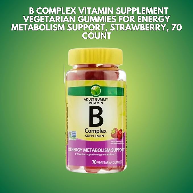 KP+ Vitamin B Complex | 70 Vegetarian Gummies | Supports Energy Metabolism & Nervous System Health | Strawberry Flavor | Pack of 1