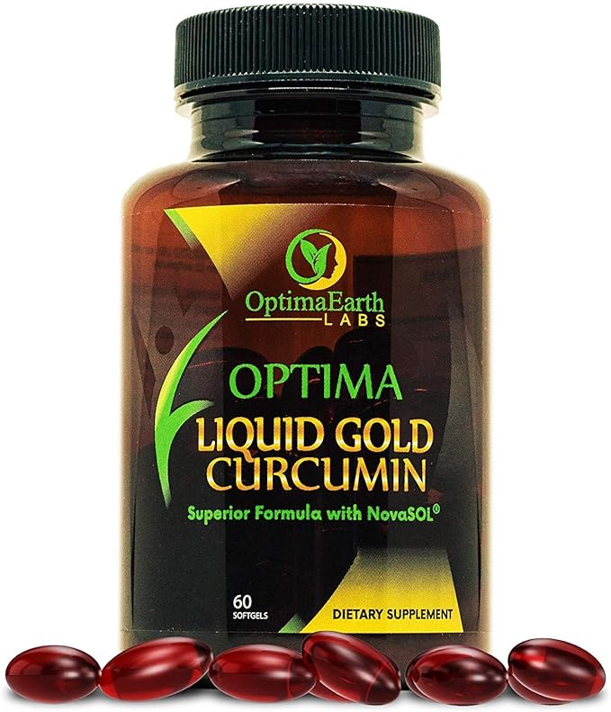 OptimaEarth Liquid Gold Curcumin with NovaSOL - Enhanced Absorption Turmeric Supplement - Supports Joint and Immune System Health - 185x More Bioavailable Than Traditional Curcumin Products