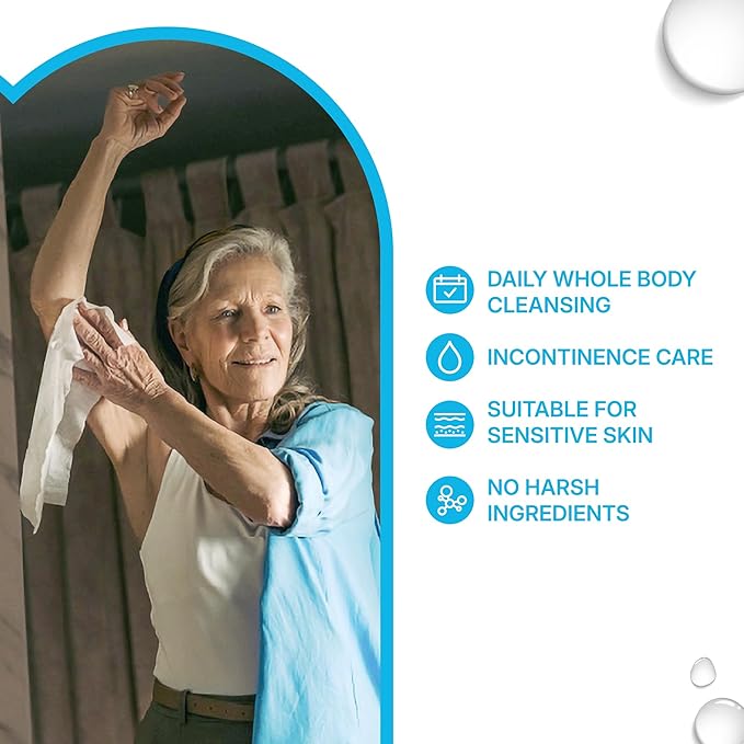 WaterWipes Sensitive Whole Body Cleansing Wipes, 99.9% Purified Water, XL Textured Wipes, Incontinence Care, Fragrance Free, 360 Count (12 Packs)