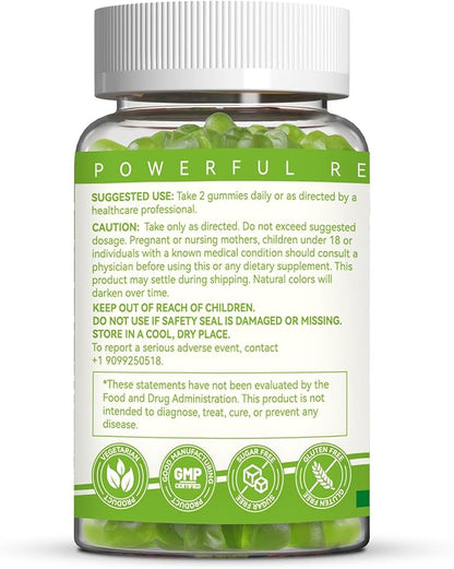 Chlorophyll Gummies for Body Odor Deodorant*, Sugar Free Chewable Chlorophyll for Immune Support Women Vegan, 60 Count (Lemon)