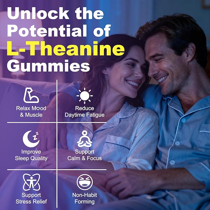 90 Count | L-Theanine Gummies for Kids & Adults - L Theanine Supplements with Ashwagandha, GABA & 5HTP - Support Natural Relaxation, Calm, Deep Zzz & Stress Relief, Strawberry Flavor