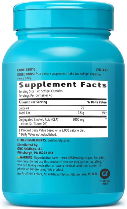 GNC Total Lean Premium CLA 3-6-9 | Improves Body Composition & Muscle Tone, Fuels Energy Without Stimulants, Supports Cardiovascular & Joint Health | 90 Softgel Capsules