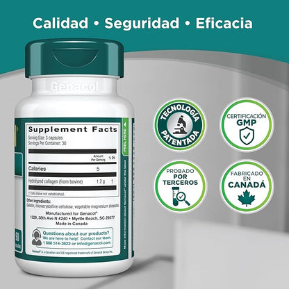 Collagen Peptides Joint Supplements for Men & Women by Genacol | Exclusive Hydrolyzed Collagen Pills | Helps Maintain Healthy Joints | Colageno Hidrolizado | Genacol Original 180 Capsules