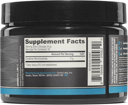 ONNIT Creatine Monohydrate Powder, IGEN™ Non-GMO Tested – 5g Premium Creatine for Muscle Strength, Power & Lean Mass, Supports Brain Health & Cellular Energy, Unflavored, 30 Servings, 5.29 oz 2-Pack