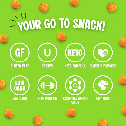Twin Peaks Low Carb, Keto Friendly Protein Puffs, (Jalapeno Cheddar, 2.1 Ounce), 2 Servings, 3 Pack (60g, 42g Protein, 4g Carbs)