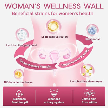NATURE TARGET Probiotics for Women Probiotic Powder - 50 Billion CFUs, 13 Strains Supports for Digestive Vaginal Health, Bloating Relief, 30 Stick Packs