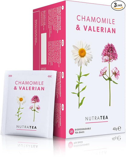 NutraTea - Chamomile & Valerian Bedtime Tea - 60 Tea Bags