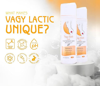 Vagy Rejuvenation Vagy Lactic Feminine Wash with Lactic Acid & Calendula – Gentle Intimate Wash Women pH Balance – Refreshing Vaginal Cleanser – 8 oz (8 oz, Cuaba (Dominican Pine))