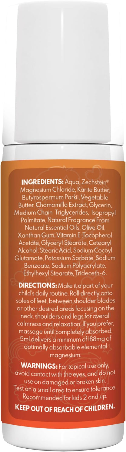 VAL Magnesium Roll-On for Kids | Gentle Zechstein Magnesium Chloride | Relaxation for Daytime & Bedtime | Calm & Mood Support | with Chamomile, Shea Butter & Essential Oils | USA Made | 3oz