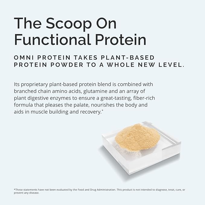 BRAINMD Dr Amen OMNI Protein Vanilla - 2.38 lbs - Plant-Based Protein Powder - Promotes Energy & Exercise Recovery - Vegan, Vegetarian, Sugar Free, Gluten Free - 30 Servings