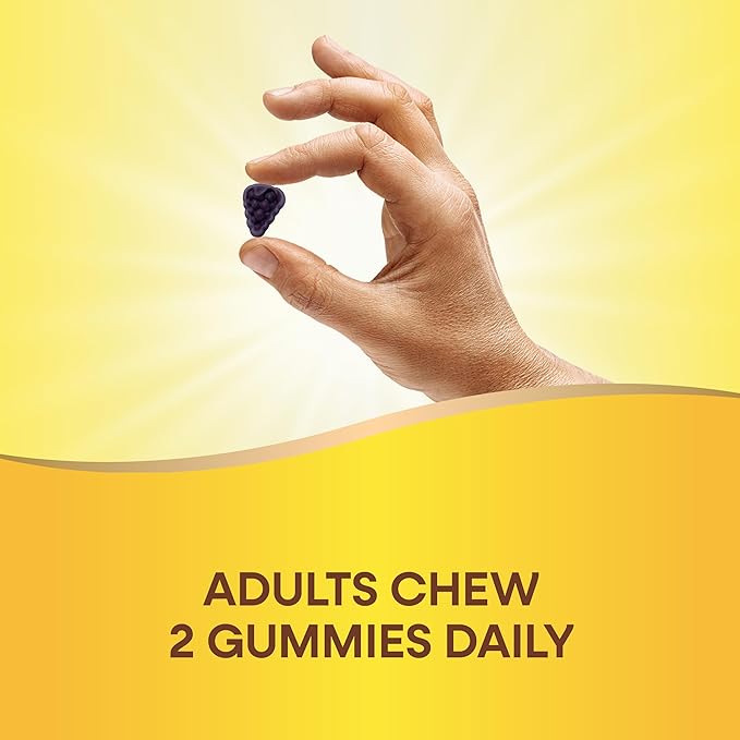 Nature's Way Brain Fuel, Supports Memory and Concentration*, Brain Function Support Supplement*, Clinically Studied Cognigrape®, Grape Flavored, 60 Gummies,(Pack of 2)