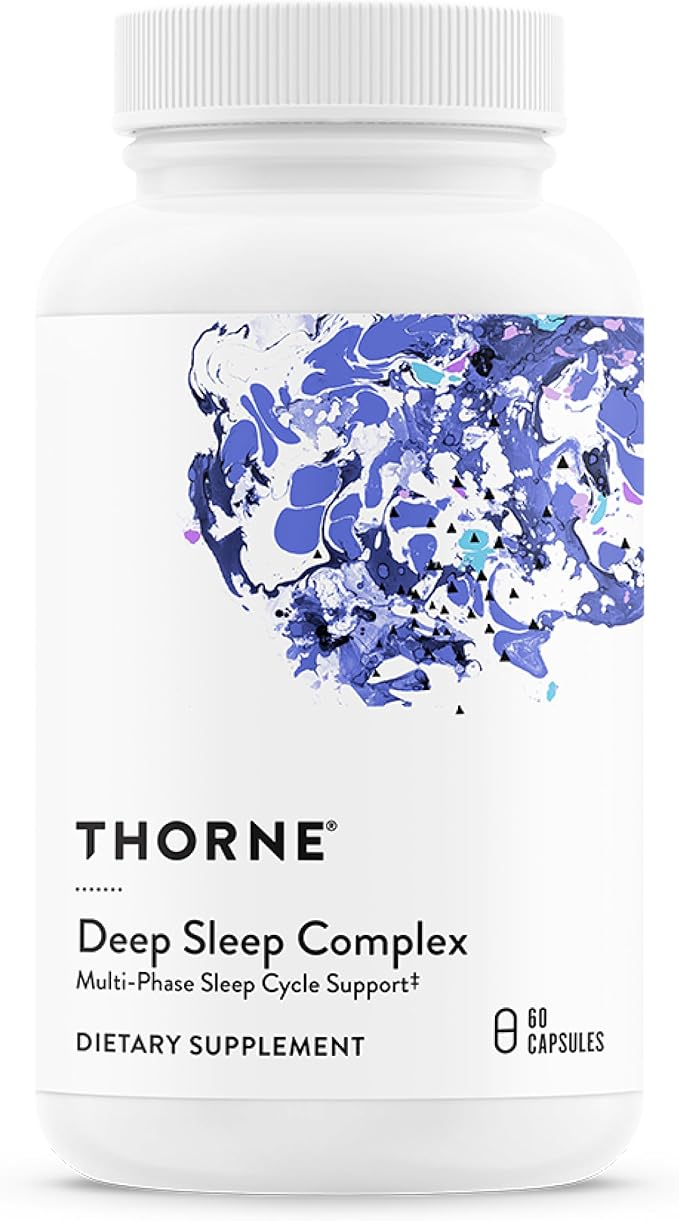 THORNE - Deep Sleep Complex - All-Natural Sleep Supplement - Supports Sleep Quality & All Phases of The Sleep Cycle* - with L-Theanine, Chamomile & Maizinol - Third-Party Certified - 60 Capsules