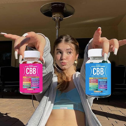Curvy Body Bears CBB Women’s Multivitamin Gummies Top & Peach Support Combo Pack | Herbal & Vitamin Gummy Supplement | Berry Flavor | 2-Pack (120 Gummies)