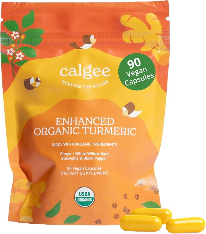 Premium 5-in-1 1100mg Turmeric Curcumin with Black Pepper for Maximized Bioavailability, Plus Boswellia & White Willow. USDA Organic Joint Support, Made in the USA and 3rd Party Tested. 90 Ct.