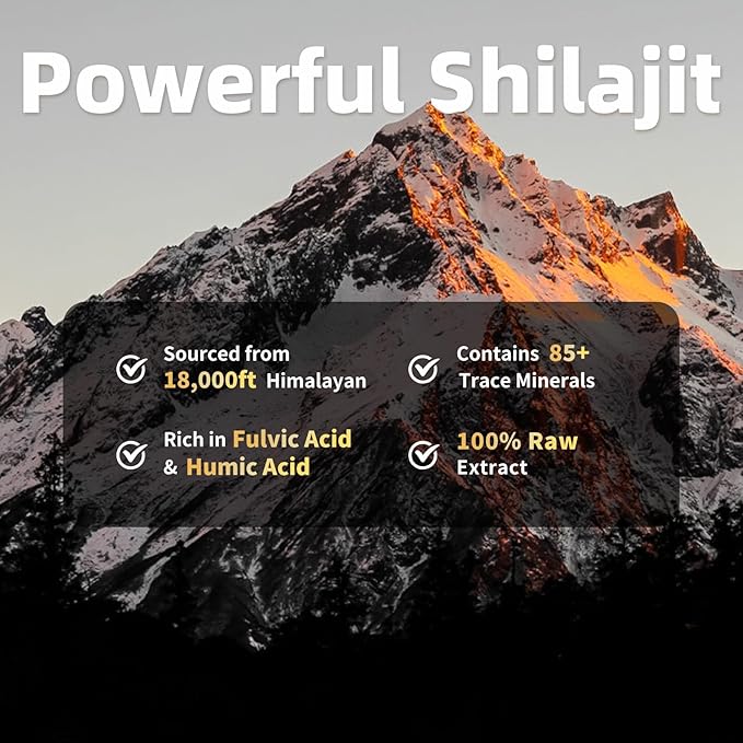Shilajit for Men with Sea Moss & Ashwagandha,12 in 1 Hima*Layan Shilajit Supplements Capsules with Coenzyme Q10, Fulvic Acid & Humic Acid, Lion's Mane, Support Energy & Immunity, 120 Counts