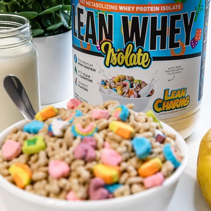 MuscleSport Lean Whey Revolution™ Protein Powder - Whey Protein Isolate - Low Calorie, Low Carb, Low Fat, Incredible Flavors - 25g protein per scoop (2lb, Lean Charms)