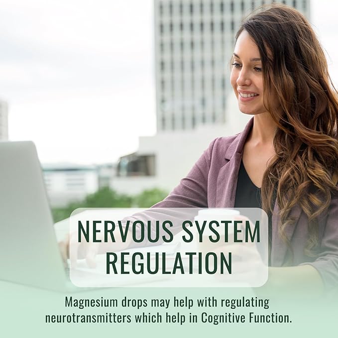 Magnesium Glycinate Liquid Drops Supplement, with Magnesium Glycinate 500mg Ashwagandha, L - Theanine, Chamomile -Support Stress Relief, Bone, Muscle, Mood Strawberry Flavor 2Pack