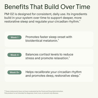 Seed PM-02 Sleep + Restore - Sleep Aid for Women & Men - Non-Habit Forming Bioidentical Melatonin & Ashwagandha - Vegan & Shelf-Stable - 30 Capsules (30-Day Supply)