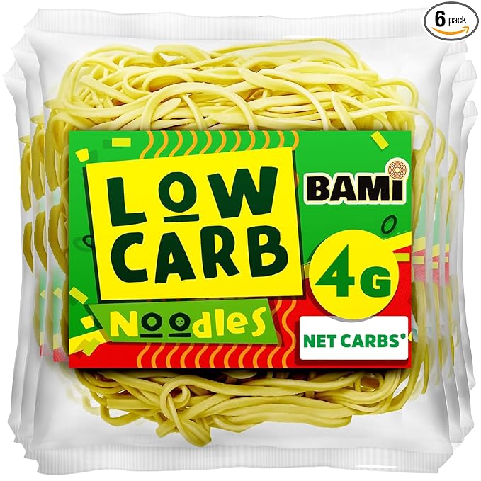 Low Carb Noodles Keto Ramen Noodles (6 Packs) 4g net carb + 5g protein in one healthy ramen noodle. Low Sodium ramen noodles are high protein noodles. Suitable for keto pasta use in sauce or soup or stir fry low carb pasta. More al-dente than konjac & ...