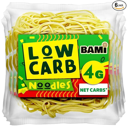 Low Carb Noodles Keto Ramen Noodles (6 Packs) 4g net carb + 5g protein in one healthy ramen noodle. Low Sodium ramen noodles are high protein noodles. Suitable for keto pasta use in sauce or soup or stir fry low carb pasta. More al-dente than konjac & ...