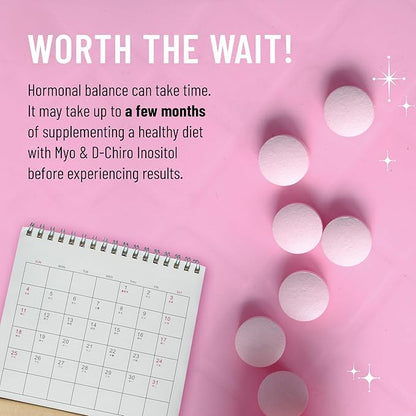 Legendairy Milk Myo-Inositol & D-Chiro Inositol Supplement for Women, 40:1 Ratio, PCOS & Fertility Support, Hormone Balance, Sugar Free Vegan Chewable Tablets, Cherry Flavor, 30 Day Supply