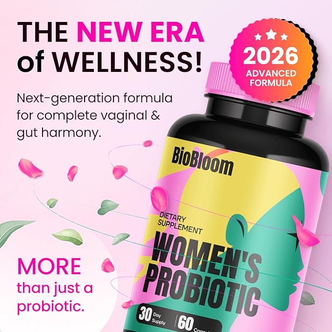 SonoHealth BioBloom Vaginal Probiotics for Women | pH Balance with Prebiotics & Lactobacillus Probiotic Blend Women's Vaginal Health Supplement | Promote Healthy Vaginal Odor & Flora (30 Servings)