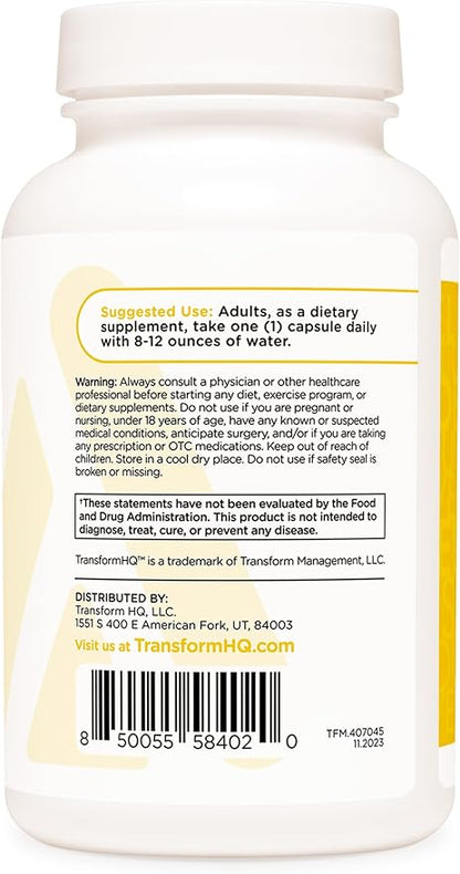 TransformHQ Digestive Enzymes Supplement (120 Capsules) - 16 Enzymes, Support Healthy Digestion