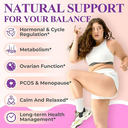 90-Day Myo-Inositol & D-Chiro Inositol Supplement for Women, Fertility Supplements Hormonal Balance for Women Ovarian Health Support, High 4000mg:100mg Inositol Powder with Folic Acid & Vitamin, Vegan
