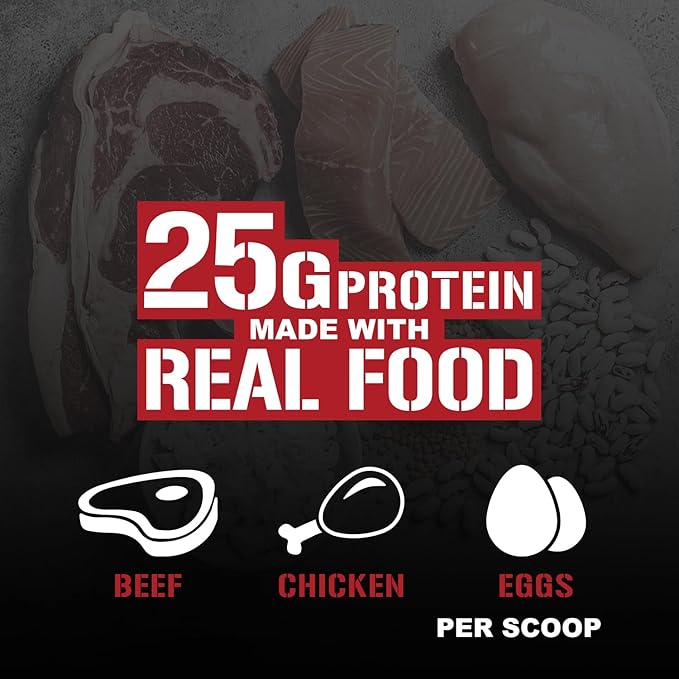 5% Nutrition Rich Piana Shake Time | 24g Animal Based Protein Drink | Grass-Fed Beef Isolate, Chicken, Egg | No Sugar or Soy (Peanut Butter)