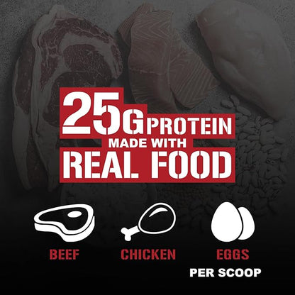 5% Nutrition Rich Piana Shake Time | 24g Animal Based Protein Drink | Grass-Fed Beef Isolate, Chicken, Egg | No Sugar or Soy (Peanut Butter)