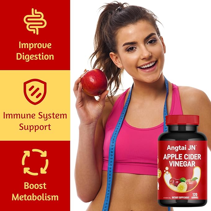 Apple Cider Vinegar Gummies, 120 Count, Max Strength 1000mg, ACV Supplement Gummy with B Vitamins & Antioxidants, Supports Metabolism, Digestion, Gut & Immune Health, Gluten-Free, Vegan & Non-GMO