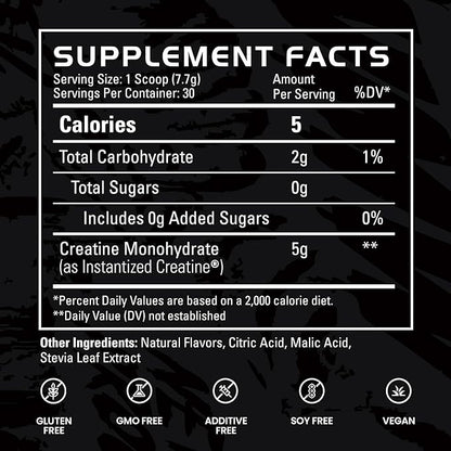 Gains in Bulk Instantized Creatine Monohydrate for Men & Women, Soluble Pre Workout Powder, Supports Muscle Building, Strength and Performance, Bodybuilding Supplements, Sour Gummy, 30 Servings