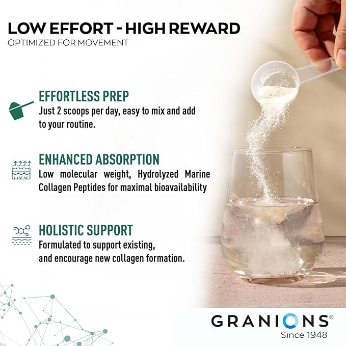 Granions Glucosamine Chondroitin MSM Complex Powder – Joint Supplements for Men and Women - Chondrosteo, Hydrolyzed Marine Collagen Peptides, Pack of 2 – Wild Berry Flavor, 19.8oz