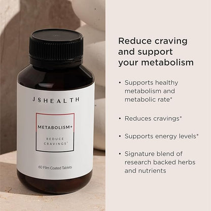 JSHealth Metabolism Supplement. Chromium for Healthy Blood Sugar and Cravings Support. with Zinc, Magnesium, Cinnamon, Gymnema. By Nutritionist Jessica Sepel (60 Tablets)
