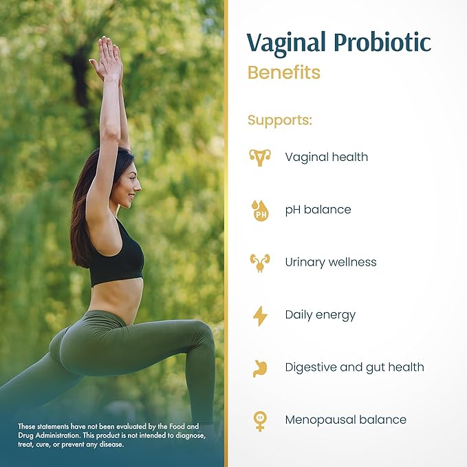 Vykee Nutrition Vaginal Probiotics Capsules - Supplements for Vaginal Health and pH Balance - Vegan, Non GMO, Gluten Free - 20 Billion CFU, 60 Count